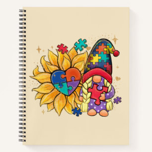 Carnet Gnome mignonne, tournesol et Sensibilisation sur l