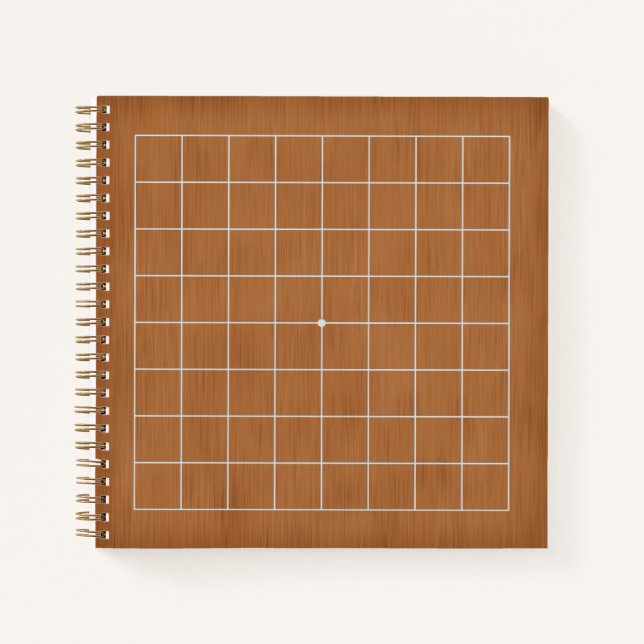 Carnet Goban 9x9 avec lignes blanches personnalisable (ma (Devant)
