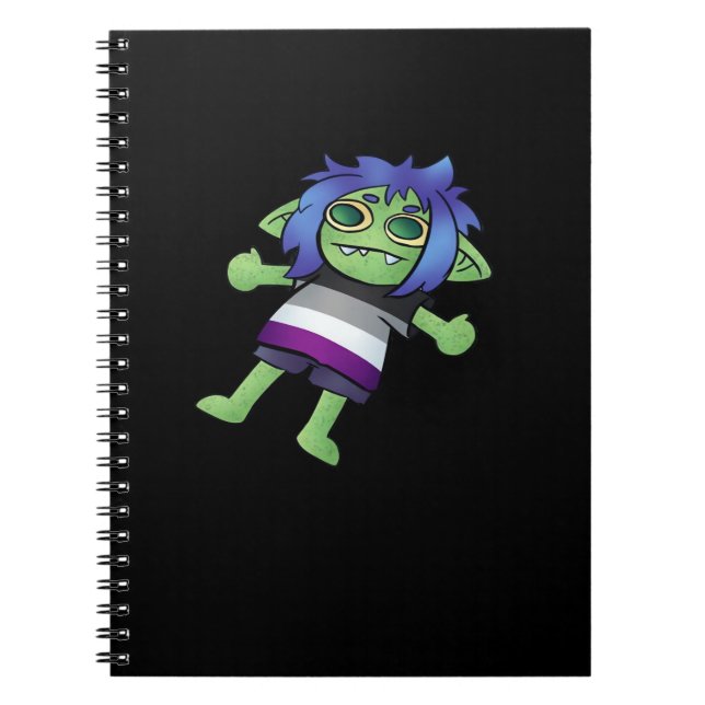 Carnet Goblincore Asexual Pride Goblin Classic (Devant)