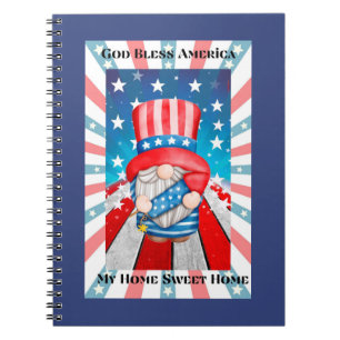 Carnet God Bless America Home Sweet Home Jouer aux cartes