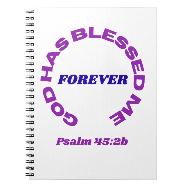 Carnet God Has Blessed Me Forever Notebook (Devant)