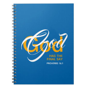 Carnet GOD HAS THE FINAL SAY Christian Scripture Blue