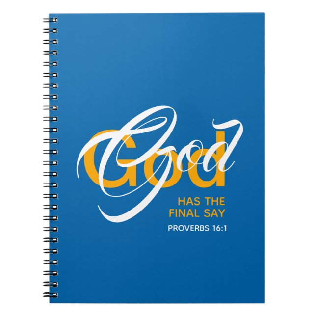 Carnet GOD HAS THE FINAL SAY  Christian Scripture Blue (Devant)