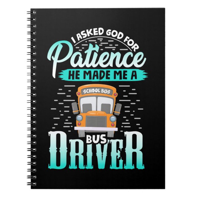 Carnet God Made Me A Bus Driver (Devant)