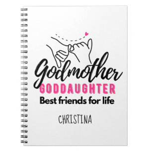 Carnet Goddaughter Gift - Godmother Best Friends for Life