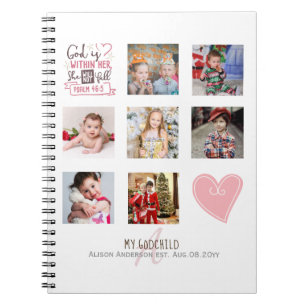 Carnet GODMOTHER PHOTO COLLAGE Cadeau avec verset peut mo