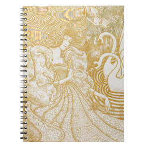 Carnet Gold Art Nouveau Femme Vintage Dessin Aes Vintages