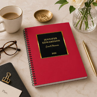 Carnet Gold black cardinal red professional business