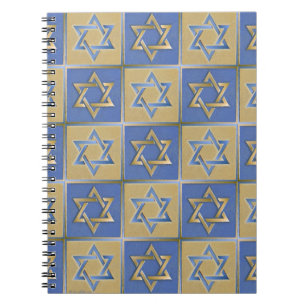 Carnet Gold Blue Star of David Art Panels