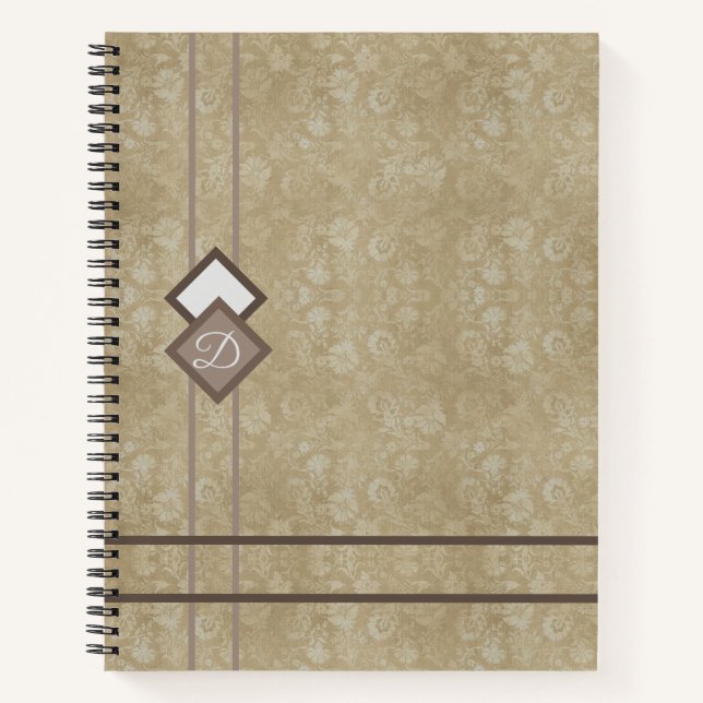 Carnet Gold damask (Devant)