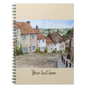Carnet Gold Hill, Shaftesbury, Dorset Watercolor Painting