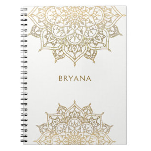 Carnet Gold Mandala White Chic Glamor Moderne Glam