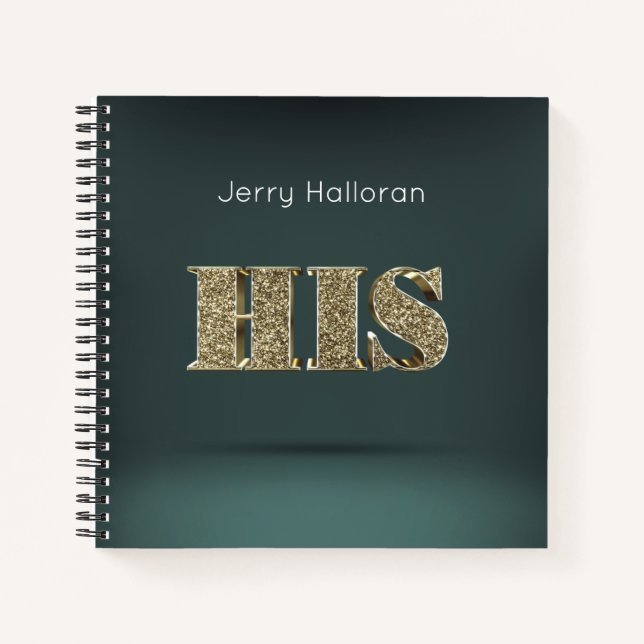 Carnet Gold personnalisé 3D HIS (Devant)