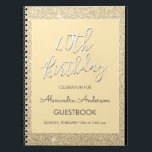 Carnet Gold Sparkle Parties scintillant 40th Birthday Gue<br><div class="desc">Luxury Gold Parties scintillant 40th Birthday Party Guest Book. Ce livre d'or est parfait pour la Parties scintillant Gold Sparkle qui fête ses quarante ans à la recherche de célébrer en or. Veuillez contacter le concepteur pour les articles correspondants.</div>