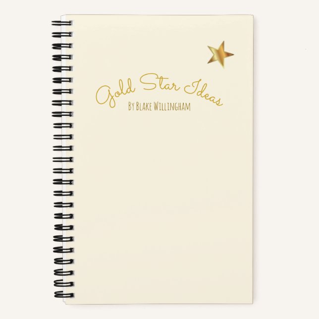 Carnet Gold Star Ideas Personalized Sketchbook (Recto)