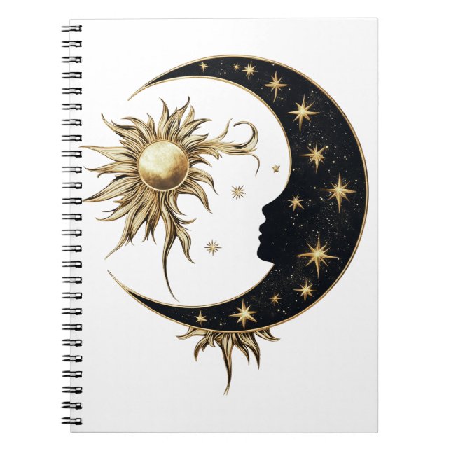 Carnet Gold Sun & Moon (Devant)