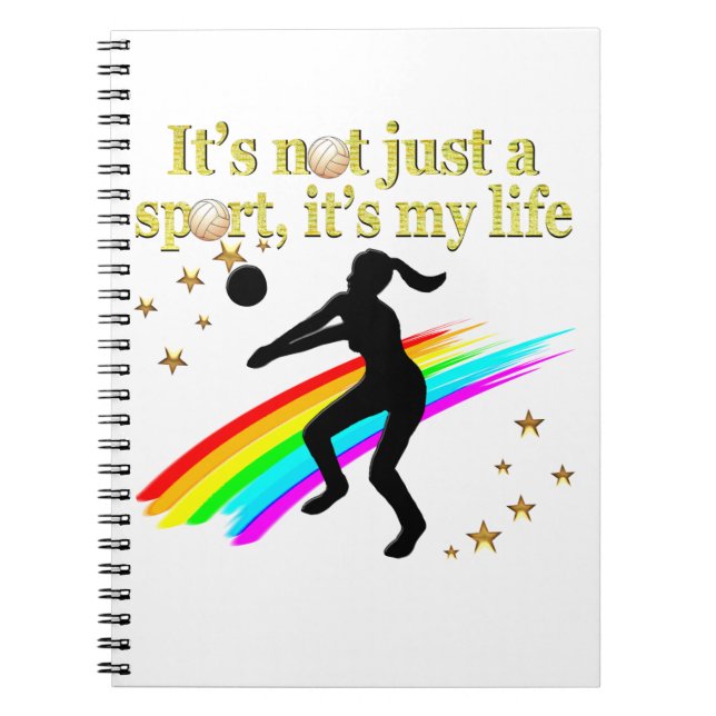 CARNET GOLD VOLLEYBALL EST MON DESIGN DE VIE (Devant)