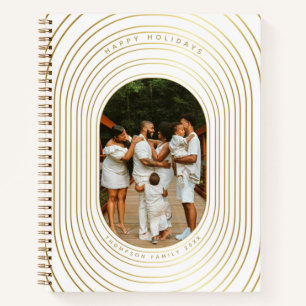 Carnet Gold White Photo Famille