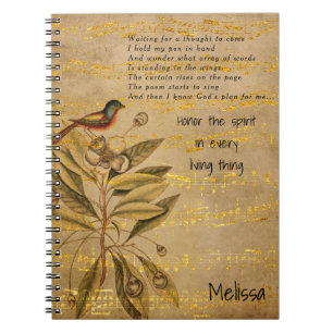 Carnet Golden Birdsong sur Parchment