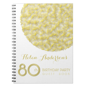 Carnet Golden Circle 80th Birthday Party Guest Book