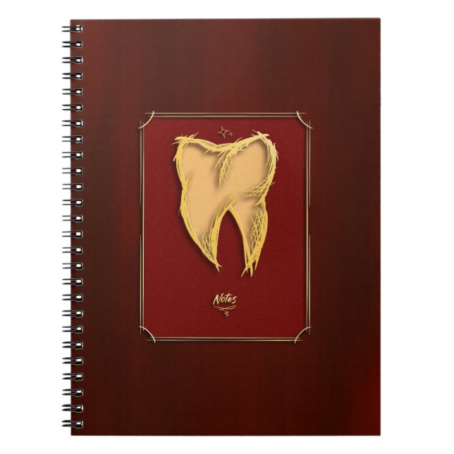 Carnet Golden Dentist Dental Assistant Dentaire Élégant C (Devant)