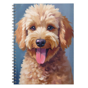 Carnet Golden Doodle   Peinture aquarelle de chien animal