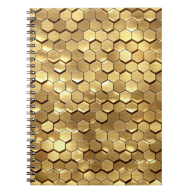 Carnet Golden Honeycomb 3D Render Texture (Devant)