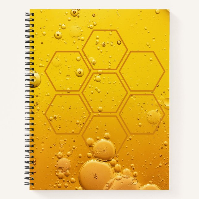 Carnet Golden Honeycomb Texture Abstraite (Devant)
