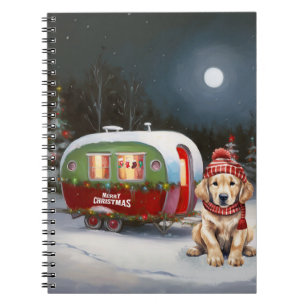 Carnet Golden Retriever Caravan Christmas Adventure