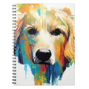 Carnet Golden Retriever Chien Nature sauvage Peinture ani