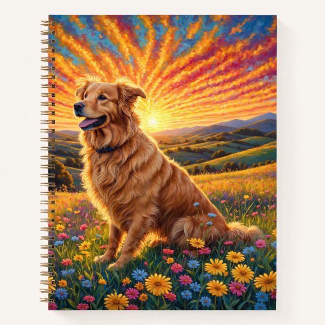 Carnet Golden Retriever dog (Devant)