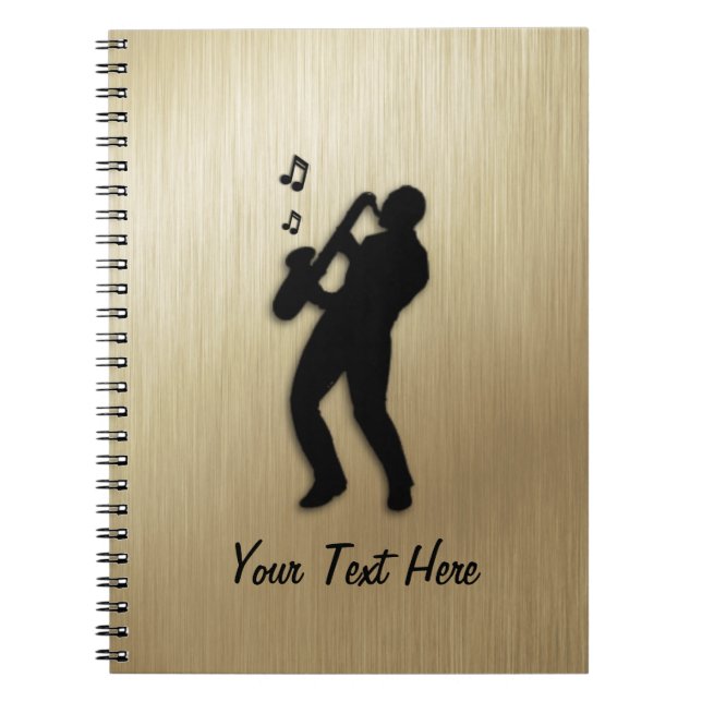 Carnet Golden Saxophone Player Personnel (Devant)