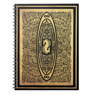Carnet Golden Seahorse Mandala - Ornate Infinity Design