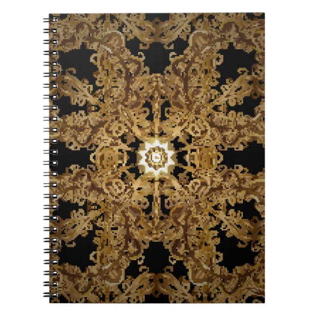 Carnet Golden Seamless main dessinée, Arrière - plan vint (Devant)