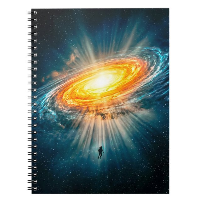 Carnet Golden Spiral Galaxy Astronaut Sci-Fi Space (Devant)