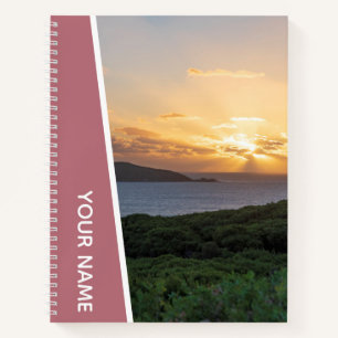 Carnet Golden Sunset Landcape Photo Australie, Rose Gold