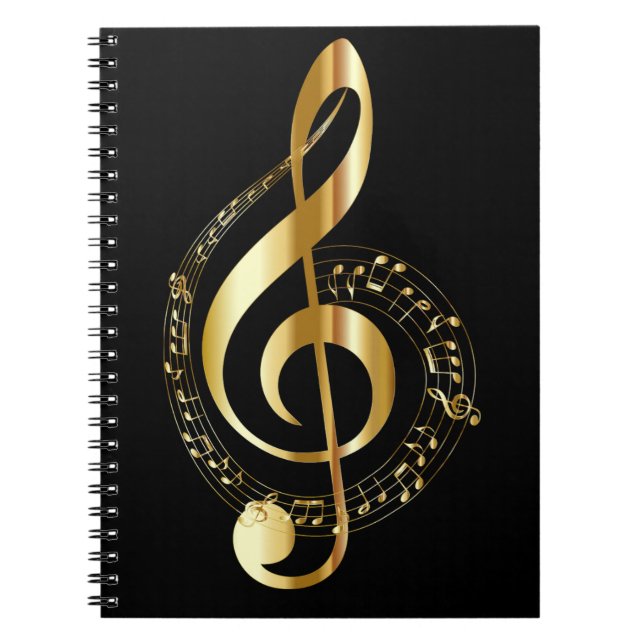 Carnet  Golden Treble Clef Spiral Notebook (Devant)