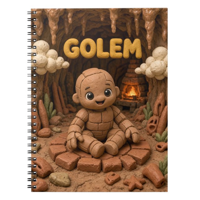 Carnet Golem de bébé mignon, mythique (Devant)