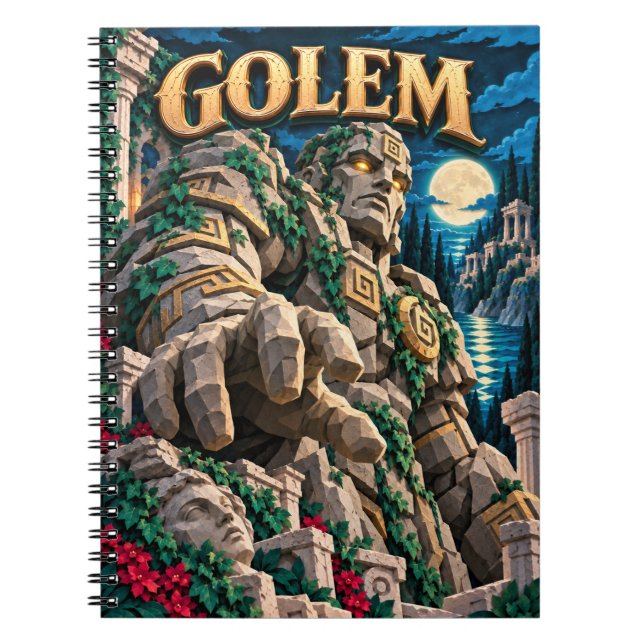 Carnet Golem, Monstre de découpe de papier (Devant)