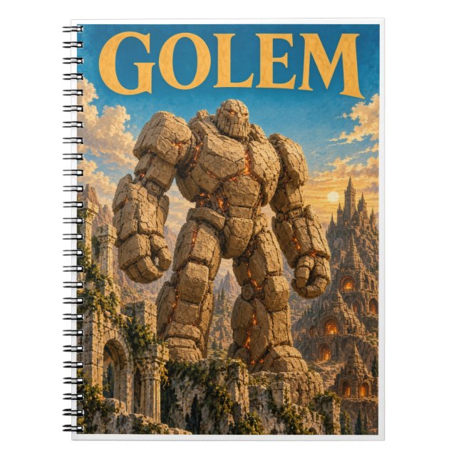 Carnet Golem, Monstre de Fantasy Gothique (Devant)