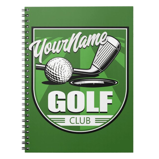 Carnet Golf Club NAME Pro Golfer Player Personnalisé (Devant)