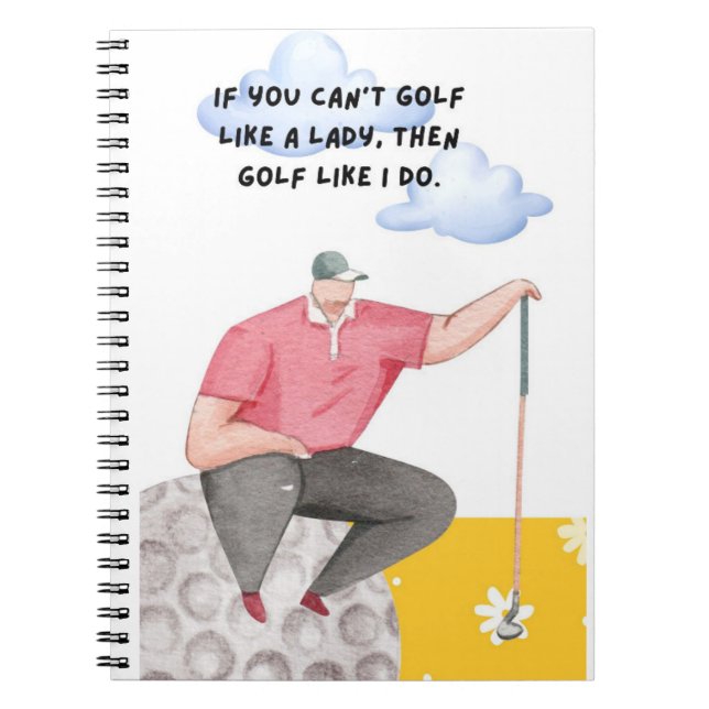 Carnet Golf drôle Dire pour Golfer (Devant)