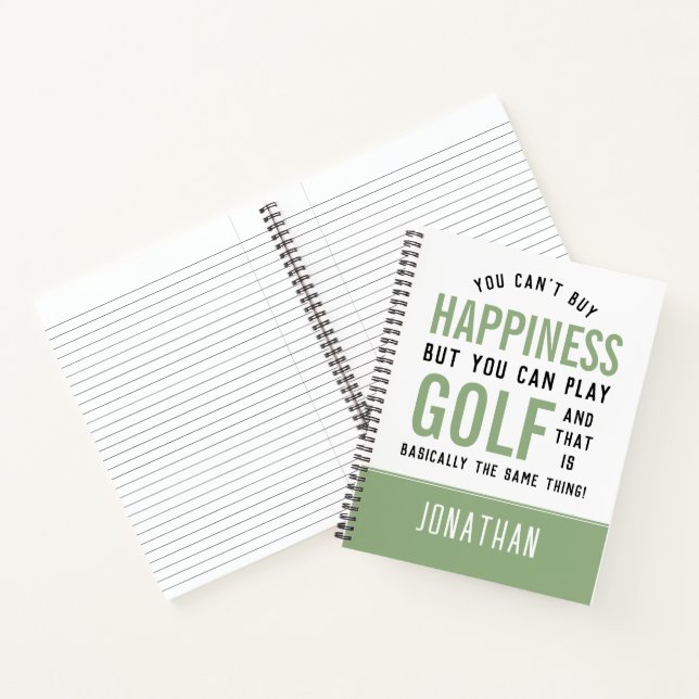 Carnet Golf est le bonheur Funny Golf Lover cadeau (Intérieur)