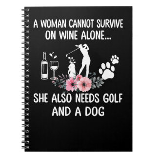 Carnet Golf Femme Golf Vin Chien Golf Et Vin Golf Don F