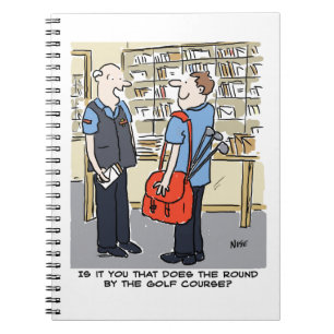 Carnet Golfer Postman aime le dessin sur le golf