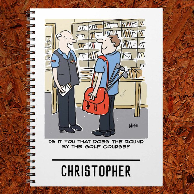 Carnet Golfer Postman aime le dessin sur le golf (Créateur téléchargé)