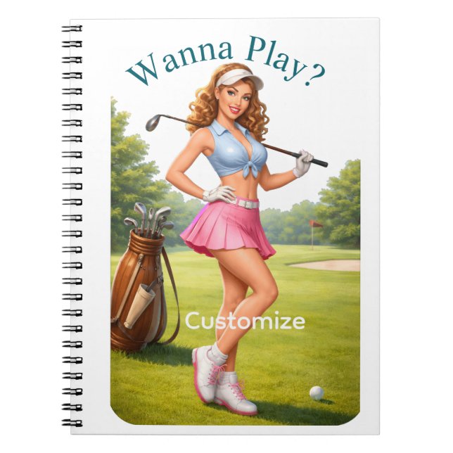 Carnet Golfeuse féminine en forme Thunder_Cove (Devant)