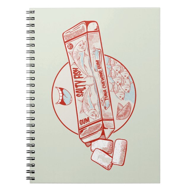 Carnet Gomme à mâcher drôle thon goût de poisson (Devant)