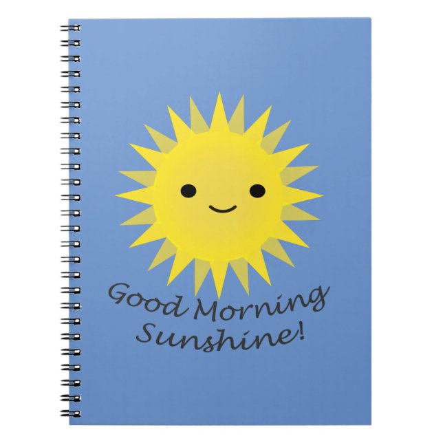 Carnet Good morning Sunshine Cute Kawaii Sun (Devant)
