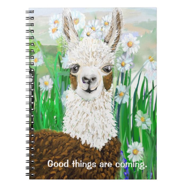 Carnet Good Things Are Coming Mama Llama (Devant)
